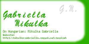 gabriella mikulka business card